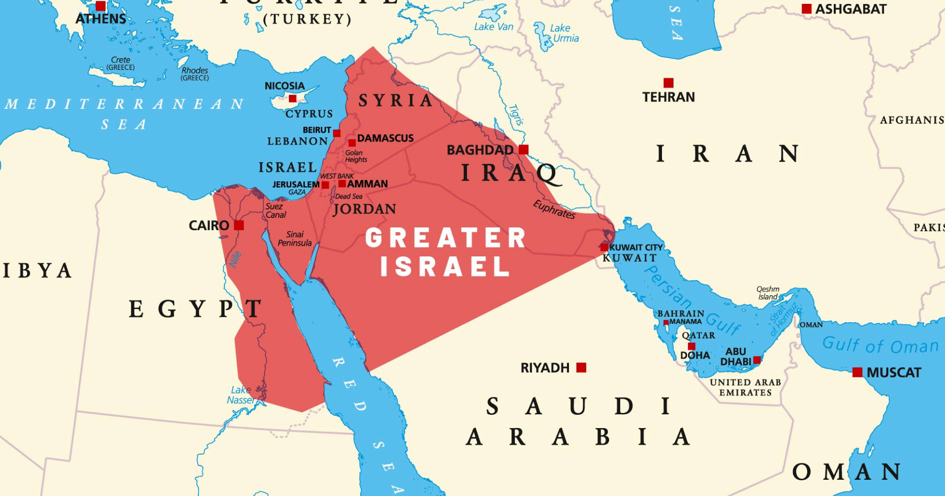 The area Israel aim for.